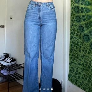 garage wide leg jeans
